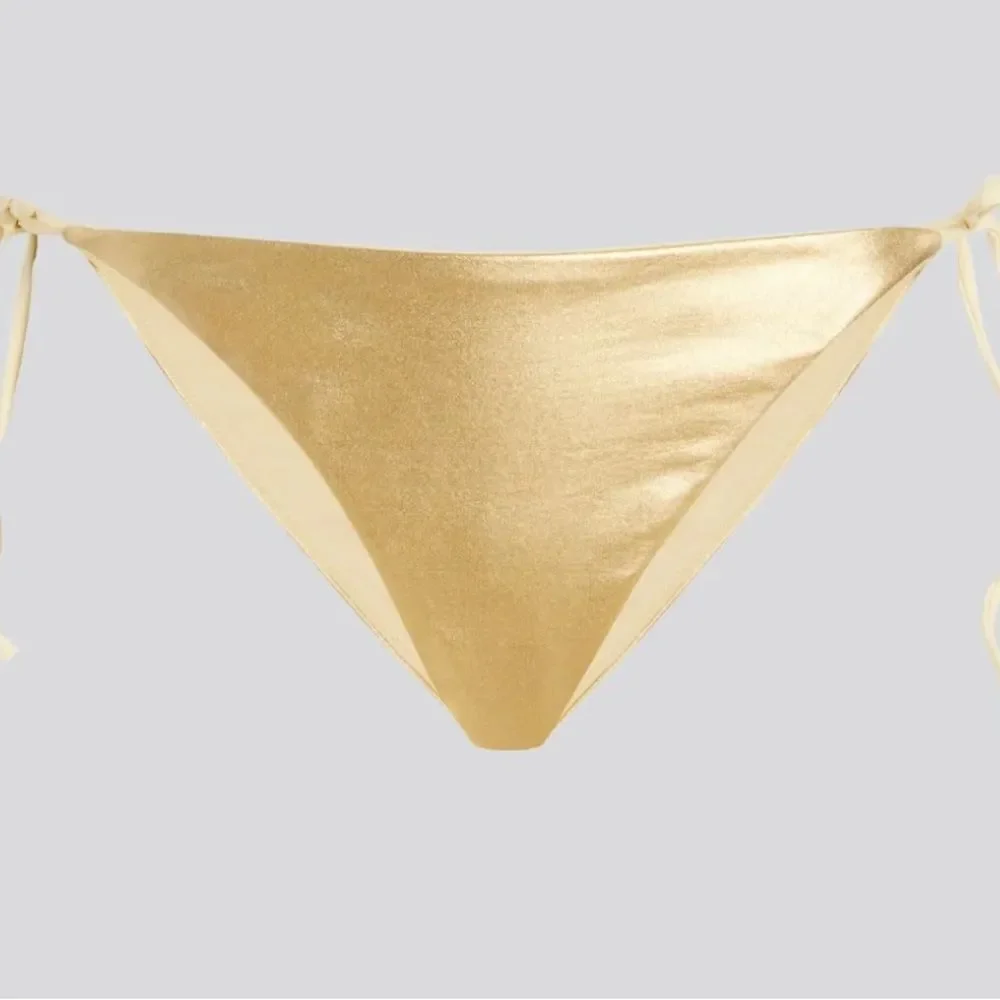 SOLID AND STRIPED gold string‎ bikini bottom size XS